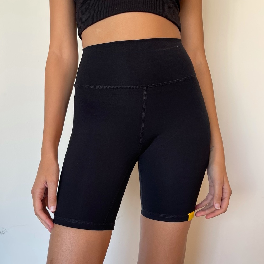 Black High-Waisted Bike Shorts